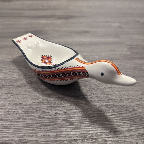 Handmade Ukrainian Goose Pottery Dish From Canada - Picture 1 of 9